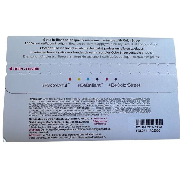 Color Street Polka Dot Com Clear Overlay Nail Strips 16ct - Picture 2 of 2